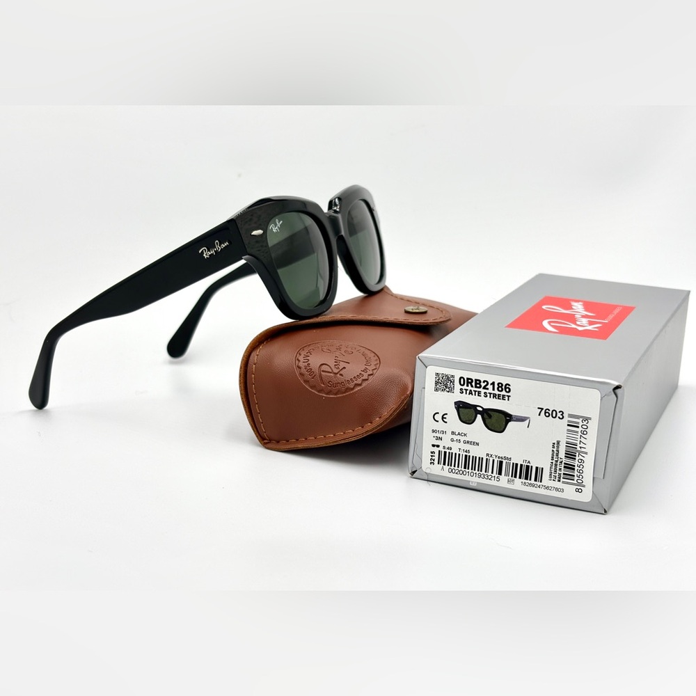 Ray-Ban Womens Ray-Ban Sunglasses State Street RB2186 901/31 49-145 - Picture 12 of 14